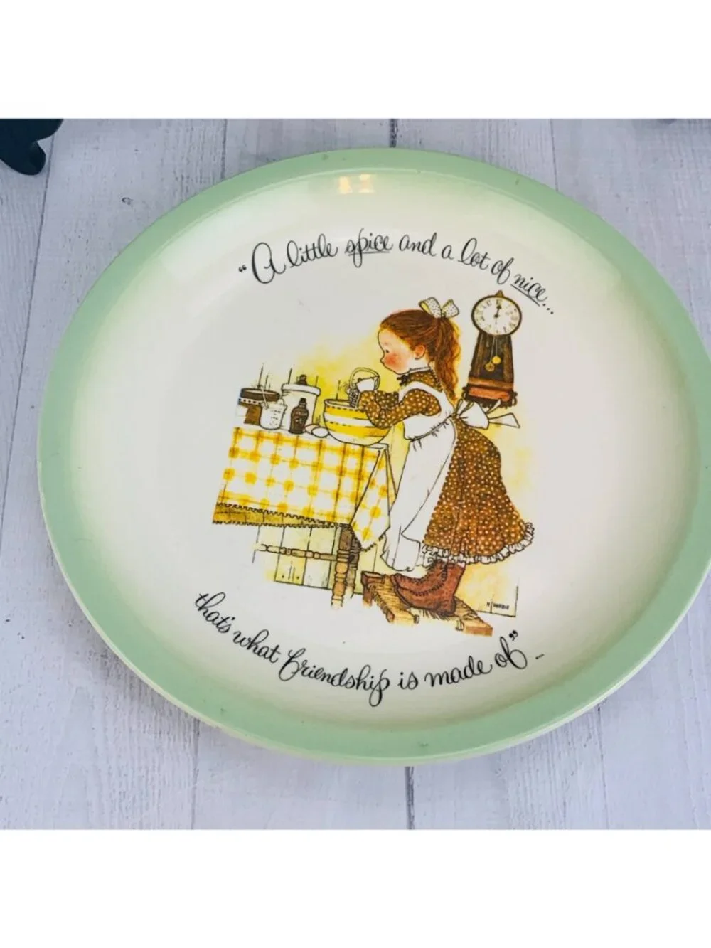 1970's American Greeting HOLLY HOBBIE COLLECTORS 4 Different Dinner Plate Set 4